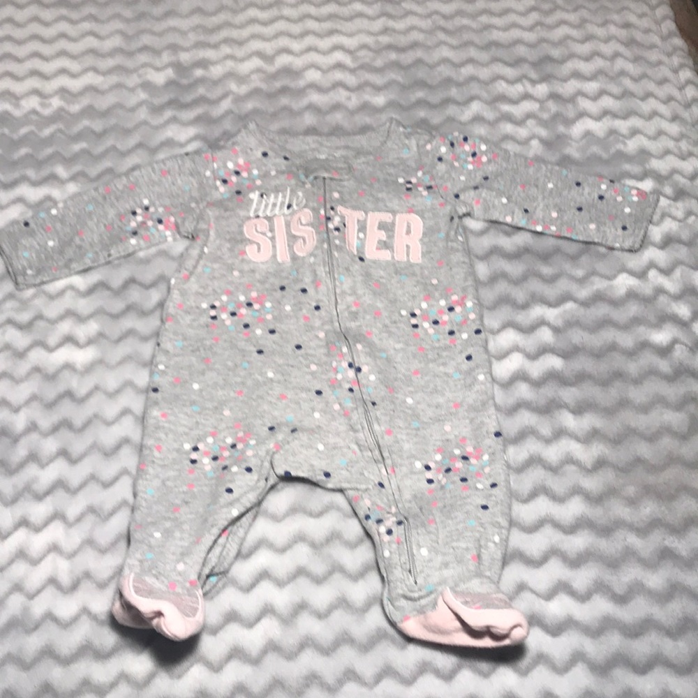 Carter’s footed sleep and play “little sister”
